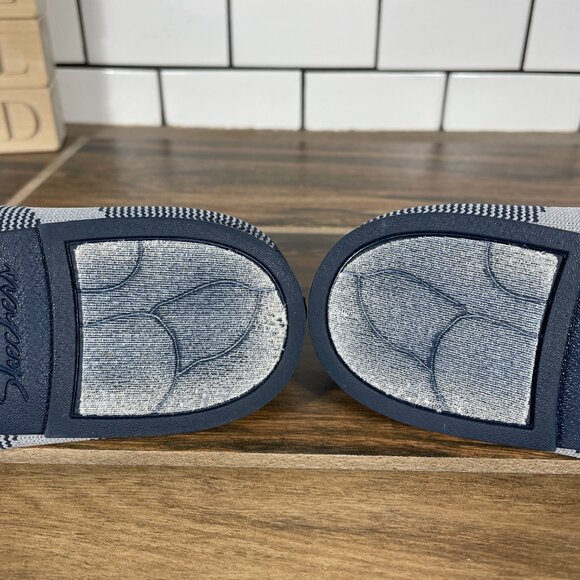 Skechers Cleo Sherlock Womens Size 8.5 Shoes Navy Gray Slip On Ballet Flats - Picture 8 of 12